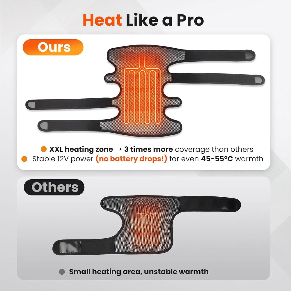 WoloyHeatie knee massager 3-level heating control with easy temperature adjustments