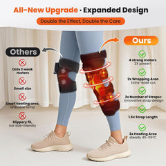 WoloyHeatie knee massager extended-strap-fit for secure daily wear