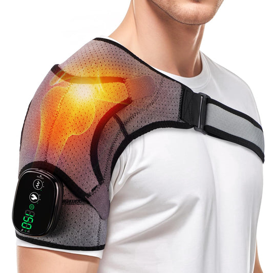 WoloyHeatie shoulder heating pad in use delivers targeted warmth for shoulder comfort