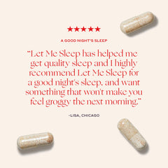 Womaness Let Me Sleep package - signals a daily wind-down ritual.
