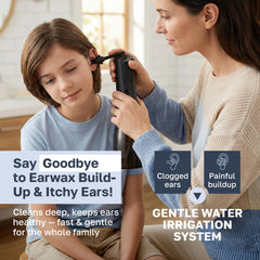 Wonder Family five-pressure-modes display shows customizable ear cleaning flow.