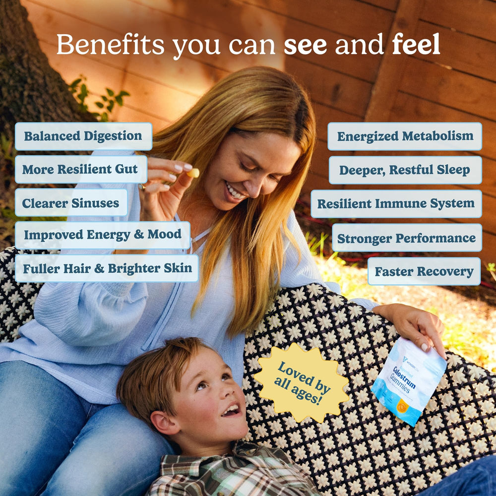 WonderCOW Colostrum Gummies serving of three gummies suggests an easy dose.