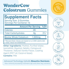 WonderCOW Colostrum Gummies travel pack suits workouts and travel.