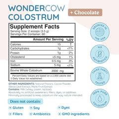 WonderCow Colostrum powder scoop demonstrates easy daily serving.