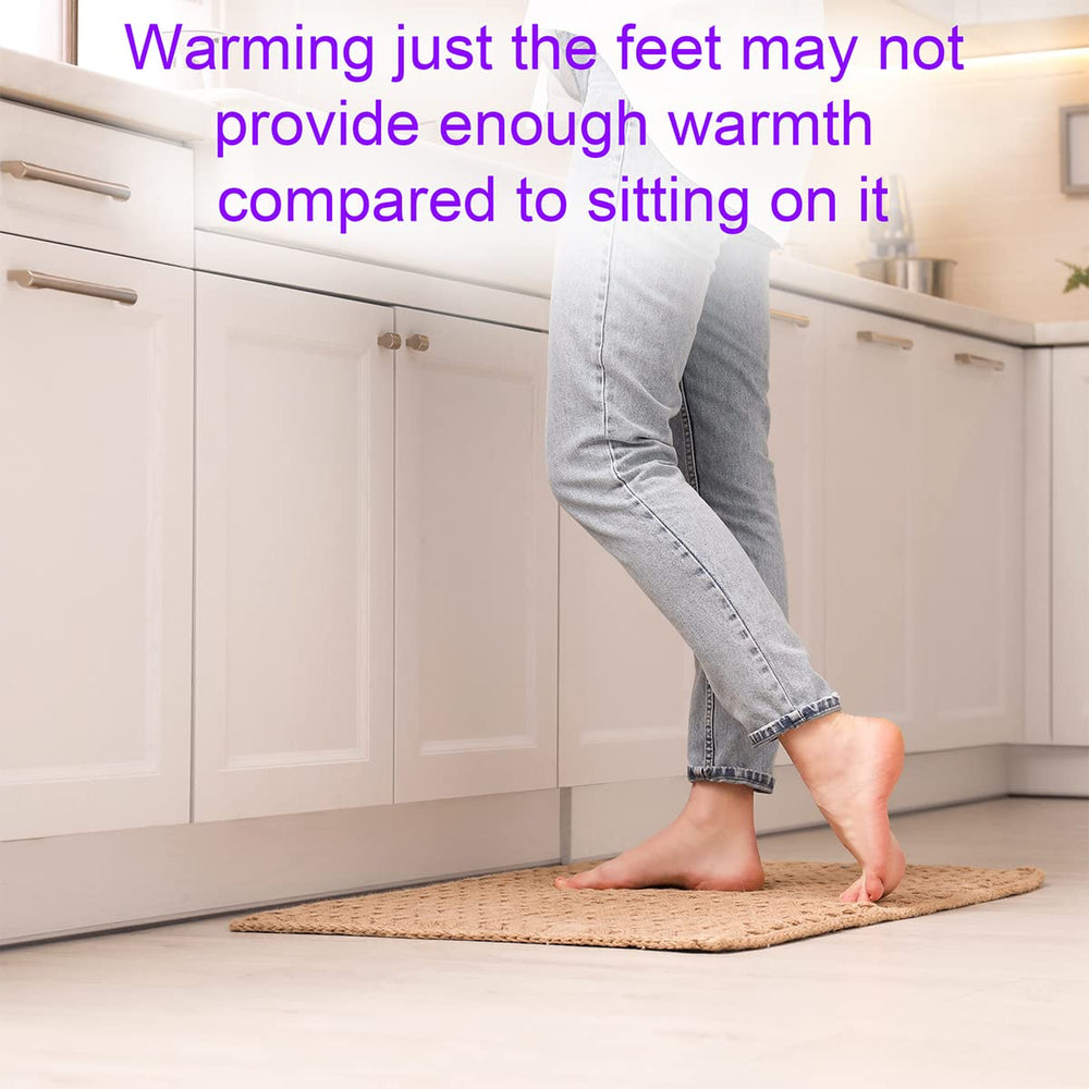 Woo Warmer invisible under rug no-noise heater in use