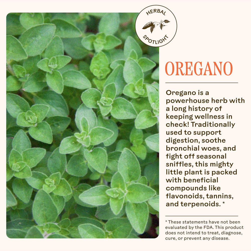 Wooden Spoon Herbs Oregano Daily Wellness cayenne fruit highlight for circulation support.