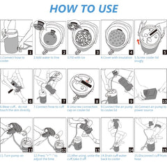 Automatic circulation system frees hands while delivering consistent cooling.