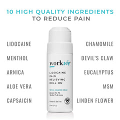 Workvie Lidocaine Roll-On roller tip for precise, mess-free application.