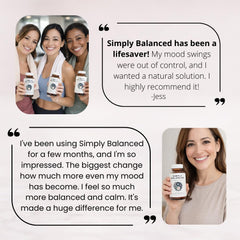 WorthWell Simply Balanced label shows clean, science-backed ingredients for women