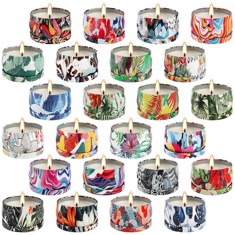 WPONSZU 24-fragrance candle set in jars for cozy home ambience