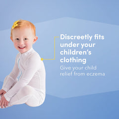 Wrap-E-Soothe under clothing demonstration, discreet comfort for daily wear.