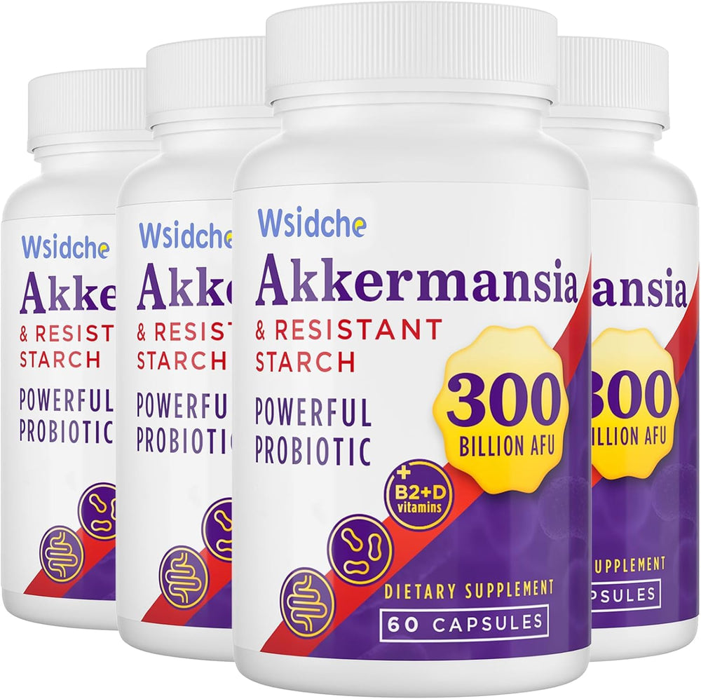 Wsidche Akkermansia 300billion AFU bottle shows strong gut health support