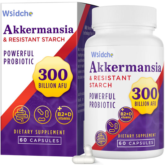 Wsidche Akkermansia bottle cap open, supporting daily gut care.