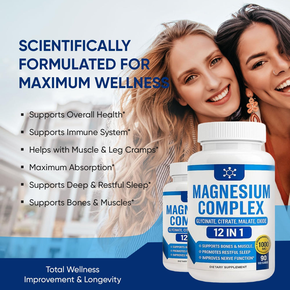 WSJAWH Nutrapure Magnesium Complex nutrition facts highlight non-GMO and allergen-free