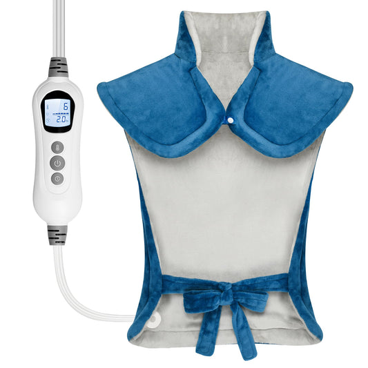 WUGE heating pad back and shoulder heat provides full upper-body comfort and muscle relaxation.