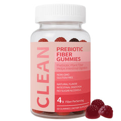 Wuliao Clean Fiber Gummies for Men box front highlighting packaging for digestive wellness.