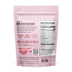 Wunderground Brain Wash measuring scoop shows precise dosing for steady energy.