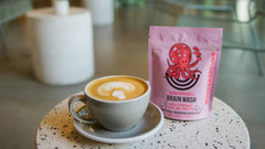 Wunderground Brain Wash mushroom ingredients highlight Cordyceps and Lions Mane components.