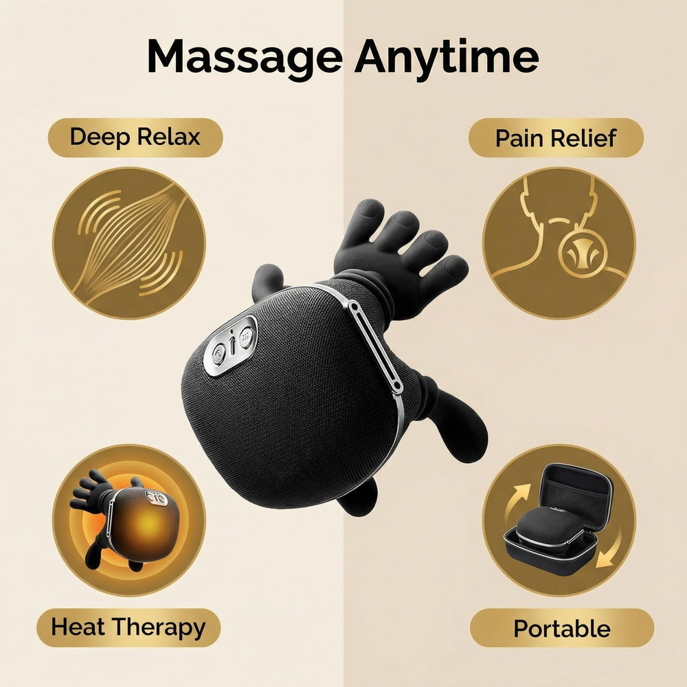 Wuxiivee kneading tapping and heating modes for full-body recovery.