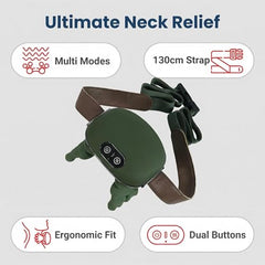 Wuxiivee neck massager side angle shows ergonomic design for precise relief.