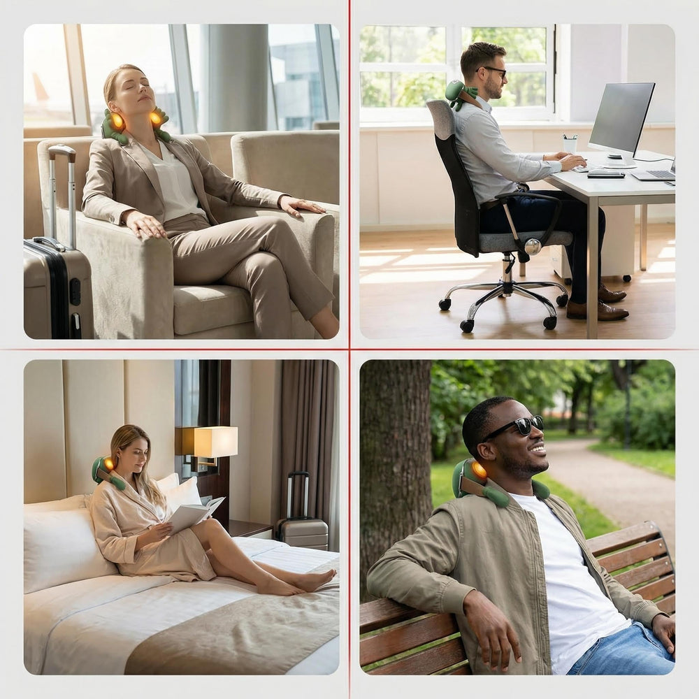 Wuxiivee portable and travel-friendly massager fits in a bag.