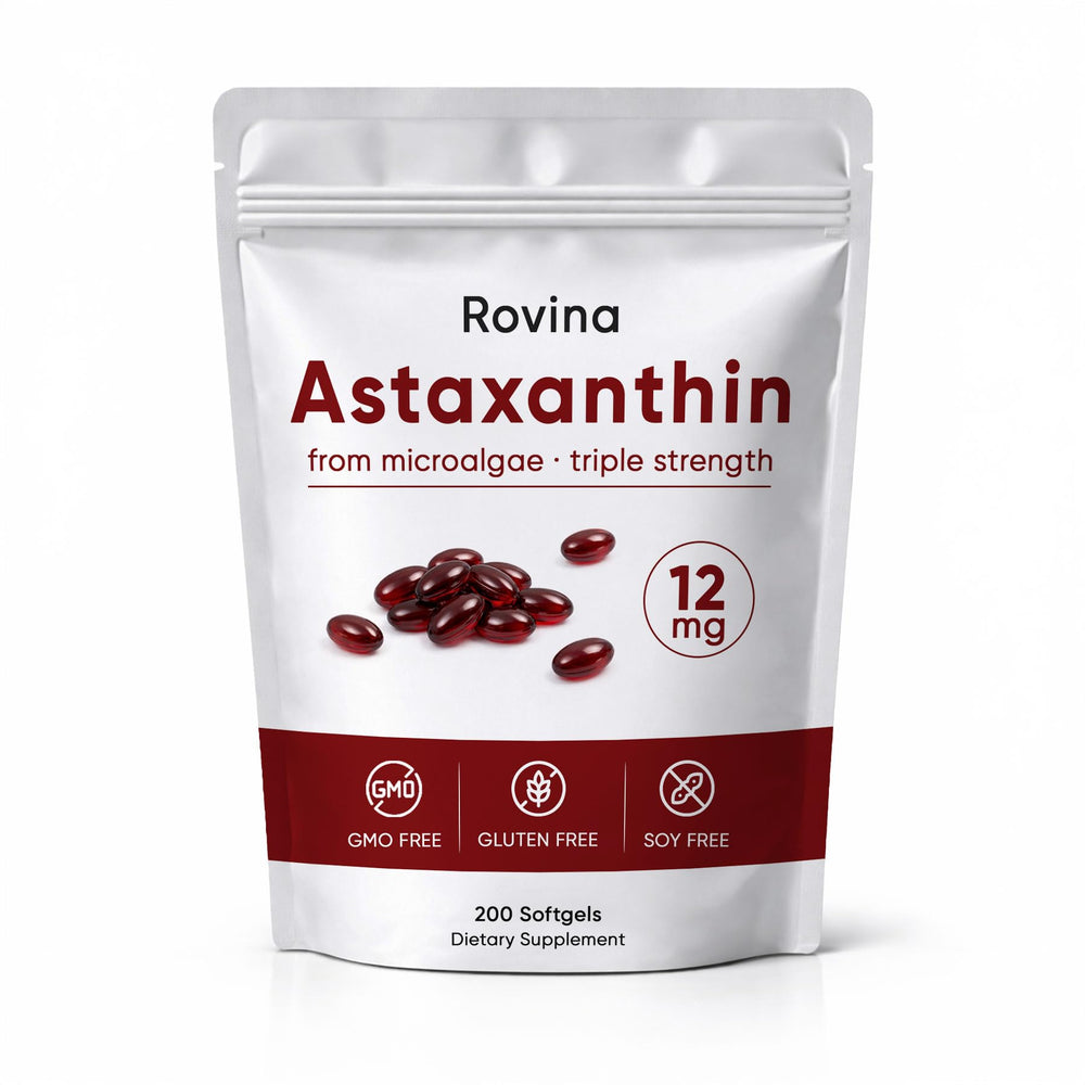 Wvnscl Rovina Astaxanthin softgels bottle front for daily wellness support