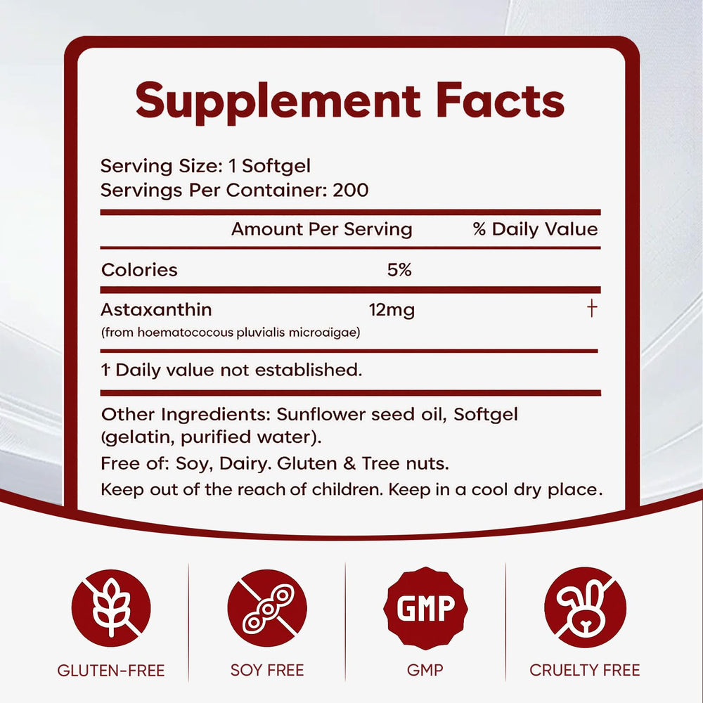 Wvnscl Rovina Astaxanthin bottle side view showing easy-to-swallow capsules