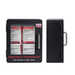 WWILKEN Naloxone cabinet front view enables fast public access.