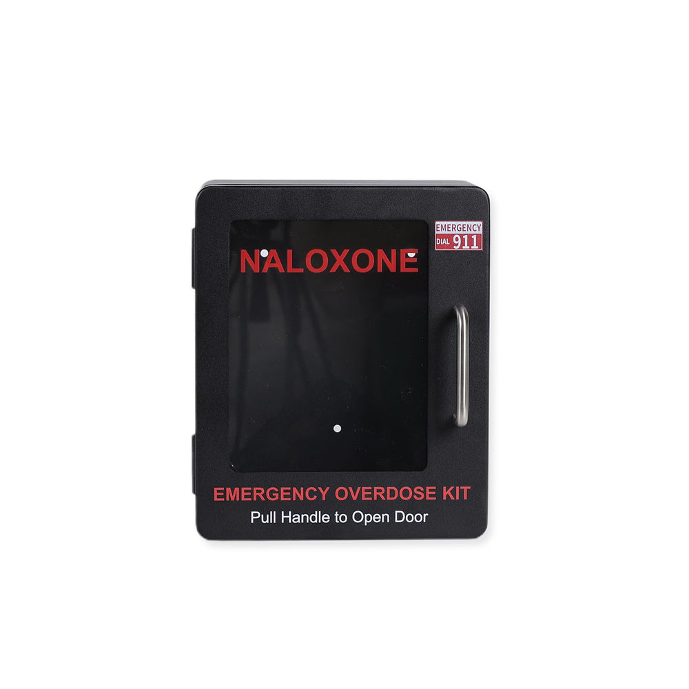WWILKEN Naloxone cabinet edge detail and mounting holes.
