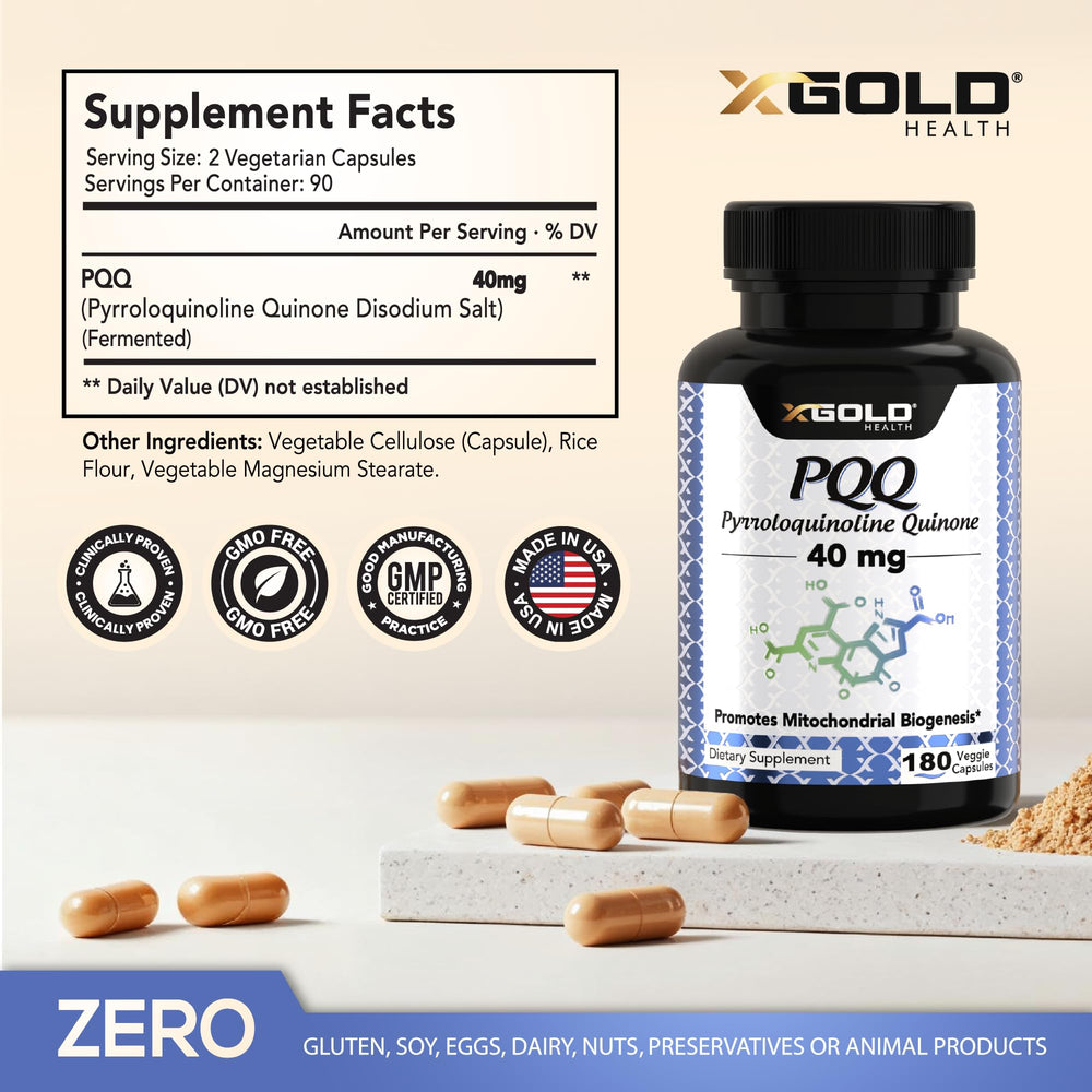 X Gold Health Mito Energy bottle side angle highlighting compact gluten-free packaging.