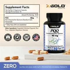X Gold Health Mito Energy bottle side angle highlighting compact gluten-free packaging.