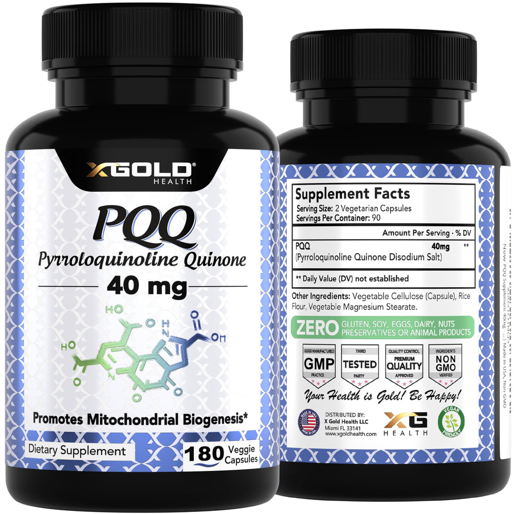 X Gold Health Mito Energy produced in USA under GMP standards for quality assurance.