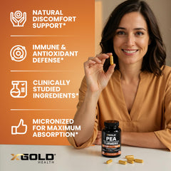 X Gold Health Pea Palmitoylethanolamide capsules for daily wellness