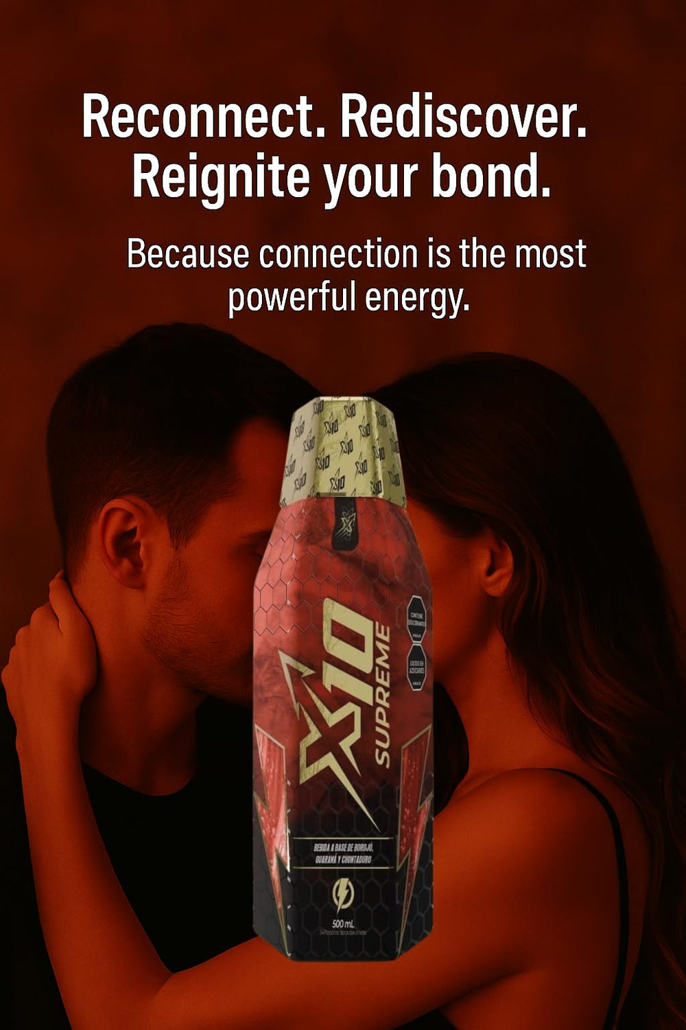 Compact travel-ready packaging of X10 Supreme Liquid for daily routines.