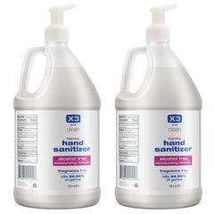 X3 Clean foaming hand sanitizer pump demonstrates quick, fragrance-free protection without sticky residue.