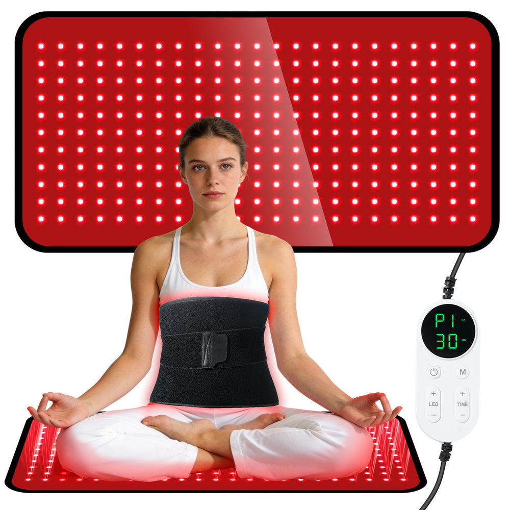 Xefinic upgraded 24x12 light pad on back for convenient home therapy sessions.