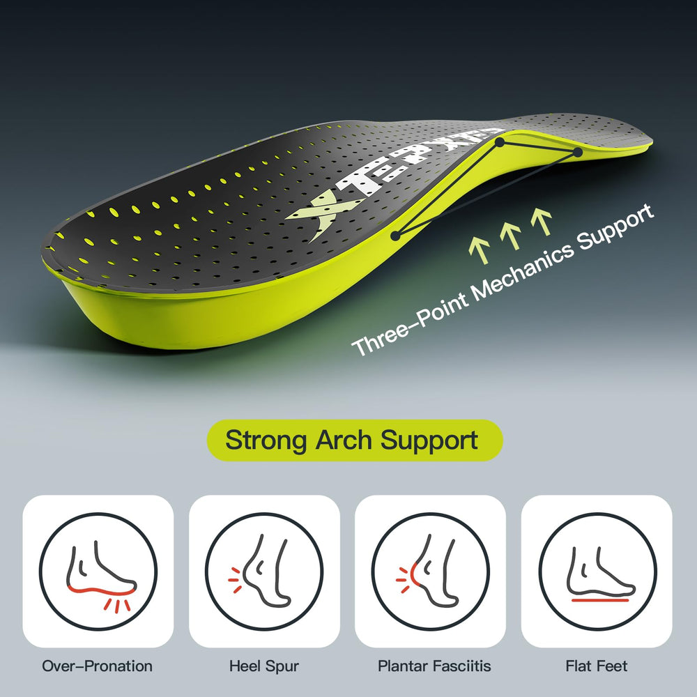 XEPXEP insole arch support detail shows balanced foot mechanics.