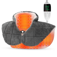 XHBDXDP heating pad on bed covers neck and shoulders with deep warmth.