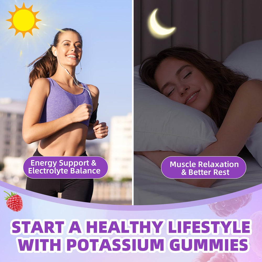 XIAAN potassium gummies vegan sugar-free label signals clean ingredients.