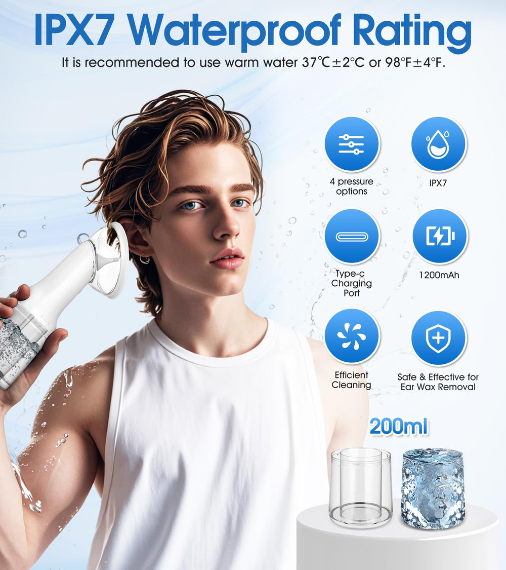 XIAOJINYU IPX7 waterproof ear cleaning kit ready for thorough rinsing