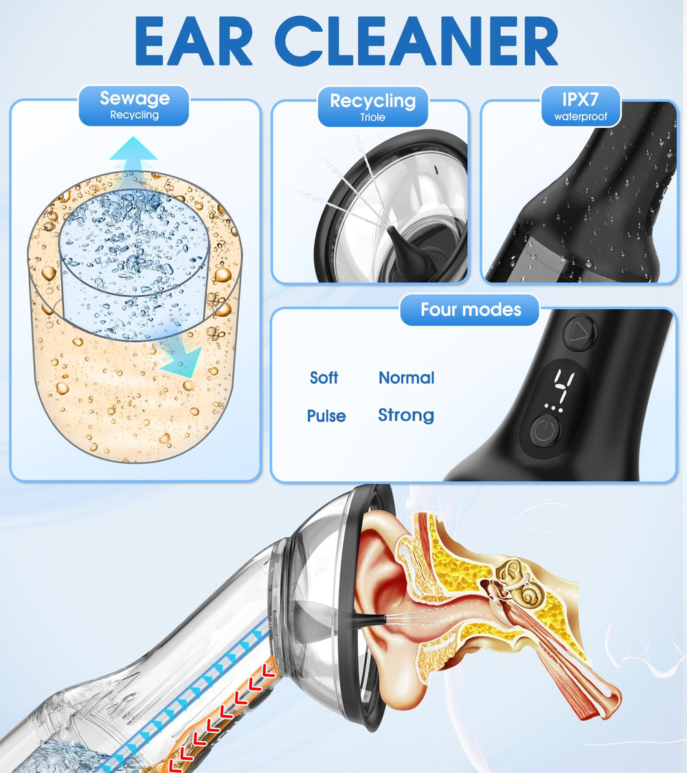 XIAOJINYU USB-C rechargeable ear cleaner for cordless convenience.