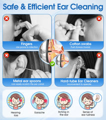 XIAOJINYU ear cleaning system highlighting the 200ml waste tank capacity.
