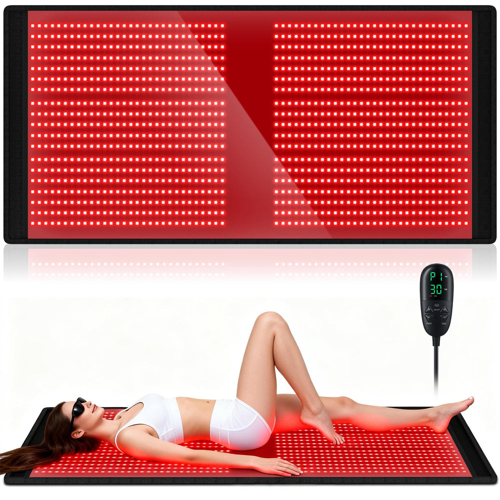 XKETA full-body red-light therapy mat provides even coverage for complete relaxation