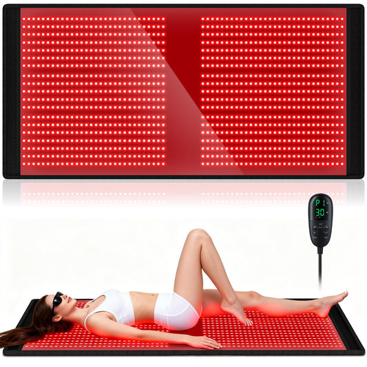 XKETA full-body red-light therapy mat provides even coverage for complete relaxation