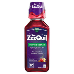 Xllent ZzzQuil dose cup showing accurate 30 mL measurement