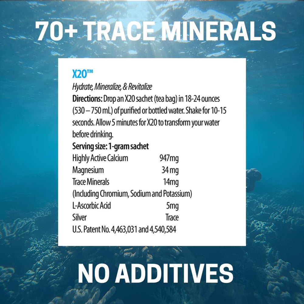 Xooma X2O alkaline water for balanced pH and refreshed energy.