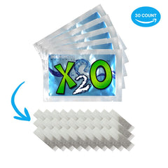 Xooma X2O sachet packaging shown for easy use.
