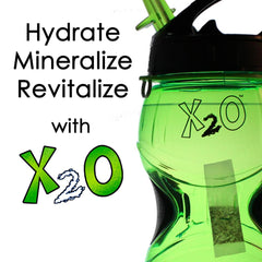 Xooma X2O trace minerals in bottle promoting daily wellness.