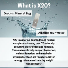 Xooma X2O infusion in a glass delivering mineral-enhanced hydration.