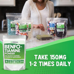 Compact XPRS Nutra Benfotiamine packaging designed for easy storage and travel.